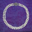 Antique Edwardian Double Strand Pearl Necklace Diamond Clasp