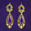 Antique Georgian Amethyst Pearl Drop Earrings 18ct Gold