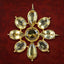 Antique Georgian Citrine Flower Pendant Brooch 18ct Gold
