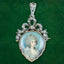 Antique Georgian Duchess Of Devonshire Diamond Portrait Pendant With Heart Box