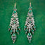 Antique Georgian Emerald Diamond Chandelier Earrings 5ct Of Emerald