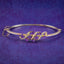 Antique Victorian Amethyst Pearl Bangle 9ct Gold