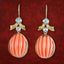 Antique Victorian Coral Diamond Drop Earrings 18ct Gold