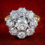 Antique Victorian Diamond Cluster Ring 2.5ct Total