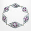 Antique Victorian Diamond Ruby Bracelet Silver Gold With Box