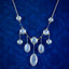 Antique Victorian Moonstone Dropper Necklace 18ct Gold