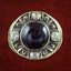 Antique Victorian Mourning Bishop Ring Garnet Diamond Inscribed Abbot Leo 1888
