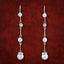 Antique Victorian Pearl Diamond Drop Earrings 18ct Gold