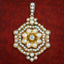 Antique Victorian Pearl Diamond Flower Pendant 18ct Gold