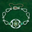 Antique Victorian Emerald Polka Dot Enamel Bracelet 18ct Gold With Box