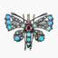 Antique Victorian Butterfly Brooch Diamond Opal Ruby