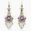Antique Victorian Drop Earrings Amethyst Pearl 18ct Gold