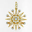 Antique Victorian Pearl Diamond Star Pendant Brooch 15ct Gold With Box