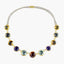 Antique Victorian Harlequin Gemstone Necklace 18ct Gold