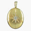 Antique Victorian Mourning Pearl Diamond Star Locket 15ct Gold