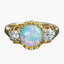 Antique Victorian Opal Diamond Trilogy Ring