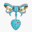 Antique Victorian Turquoise Pearl Bow Brooch And Heart Locket