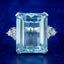 Art Deco Aquamarine Diamond Cocktail Ring 10ct Aqua