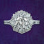 Art Deco Diamond Cluster Ring 2.2ct Total