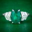 Art Deco Emerald Diamond Ring 1.67ct Emerald With Cert