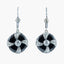 Art Deco Onyx Diamond Drop Earrings Platinum