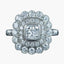 Art Deco Style Diamond Cluster Ring 2.42ct Total