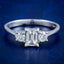 Art Deco Style Diamond Trilogy Ring 1.15ct Total
