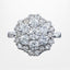 Edwardian Style Diamond Rosette Cluster Ring 2ct Total