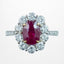 Edwardian Style Ruby Diamond Daisy Cluster Ring 2.12ct Burmese Ruby