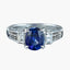 Edwardian Style Sapphire Diamond Trilogy Ring 1.65ct Sapphire