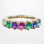 Victorian Style Multi-Gemstone Acrostic Band Ring Spells Dearest