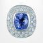 Vintage French Ceylon Sapphire Diamond Cocktail Ring 12.5ct Sapphire With Cert