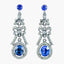 Vintage Blue Paste Bow Drop Earrings