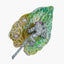 Vintage Moira Plique A Jour Diamond Ruby Frog On Leaf Brooch With Box