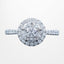 Vintage Style Diamond Halo Cluster Ring 0.98ct Total