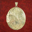 Vintage Engraved Locket 18Ct Gold On Silver Dated 1977 Silver Jubilee