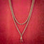 ANTIQUE VICTORIAN LONG GUARD CHAIN NECKLACE 18CT GOLD CIRCA 1880