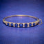 ANTIQUE VICTORIAN SAPPHIRE DIAMOND BANGLE 18CT GOLD 5.46CT OF NATURAL SAPPHIRE WITH CERT COVER
