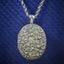 Antique Victorian Silver Floral Locket Necklace Circa 1900