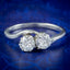 Antique Edwardian Diamond Toi Et Moi Ring 1ct Of Diamond