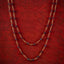 Antique Victorian Long Garnet Guard Chain 9ct Gold