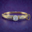 Antique Victorian Moonstone Diamond Bangle 14ct Gold 2.8ct Of Diamond