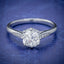 Diamond Solitaire Engagement Ring Platinum 1.24Ct Old Cut Diamond Cert