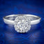 Diamond Cluster Ring 0.80ct Vs1-D Colour Diamond With Cert