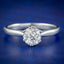 Edwardian Style Diamond Solitaire Ring 1.3ct Old Cut Diamond