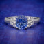 VINTAGE CEYLON SAPPHIRE ENGAGEMENT RING PLATINUM 2.50CT SAPPHIRE COVER