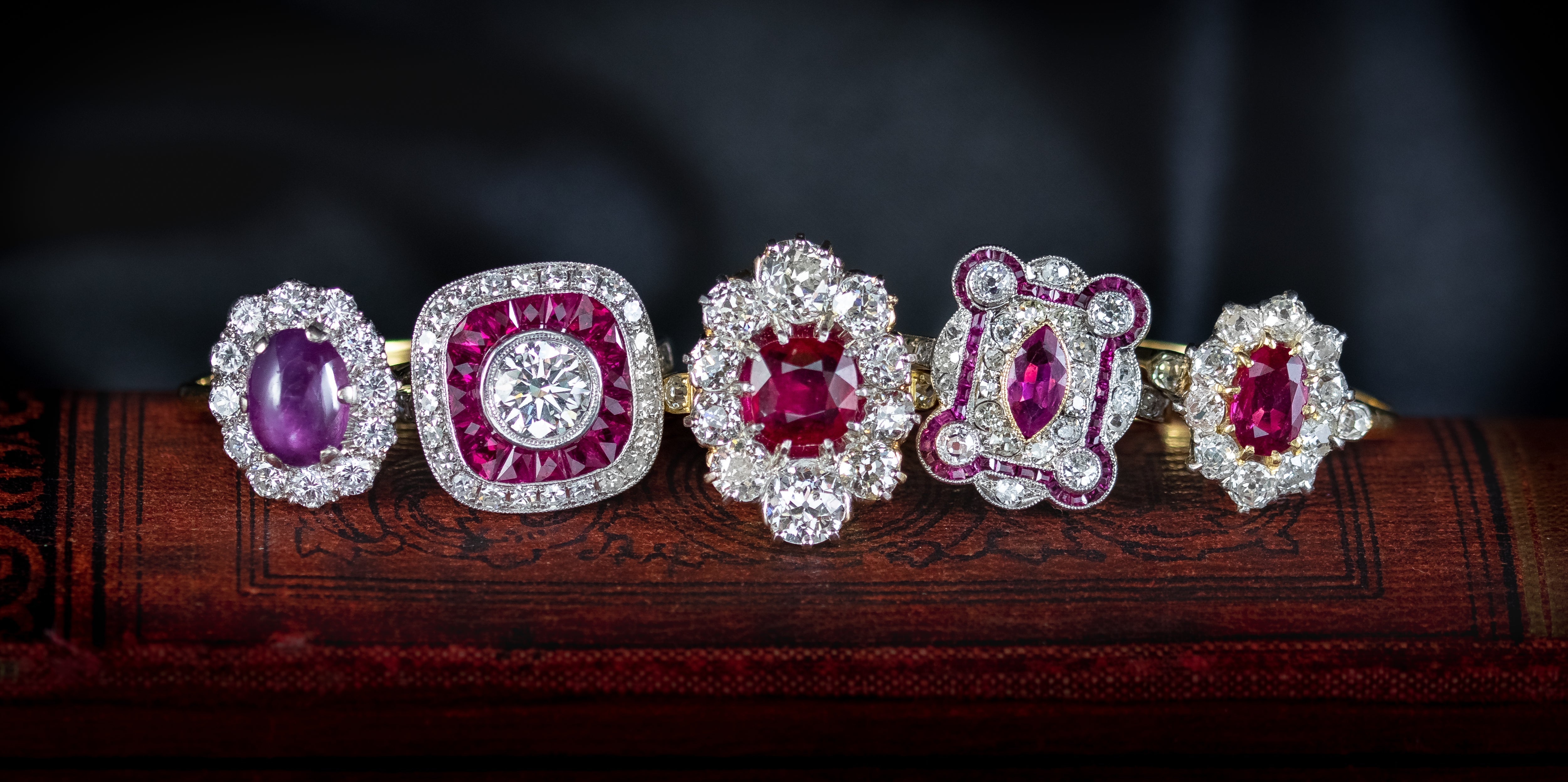 Antique Ruby Diamond Rings
