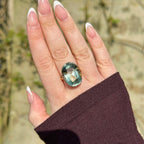 Antique Victorian Green Aquamarine Ring 17ct Aqua