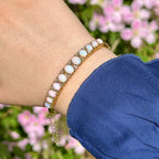 Antique Victorian Opal Diamond Bangle 15ct Gold