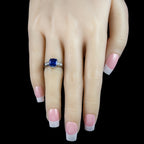 Art Deco Sapphire Diamond Ring 2.32ct Natural Sapphire With Cert